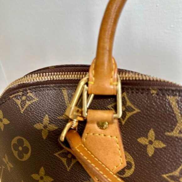 LOUIS VUITTON AUTH ALMA MONO LEATHER SHOULDER BAG W/ *AUTH LV CROSSBODY STRAP* - Picture 8 of 16
